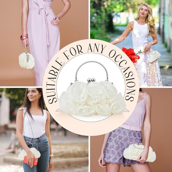 Versatile Floral Clutch Purse with Detachable Strap for Effortless Style - Picture 5 of 6